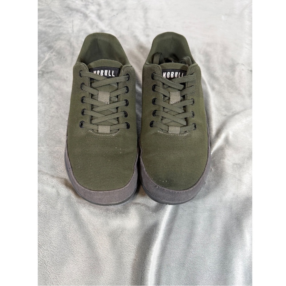 NOBULL‎ Canvas Trainer Shoes Army Green Sneakers Weightlifting Women 10 Men 8.5